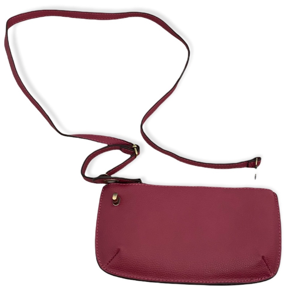 Pink leather crossbody bag